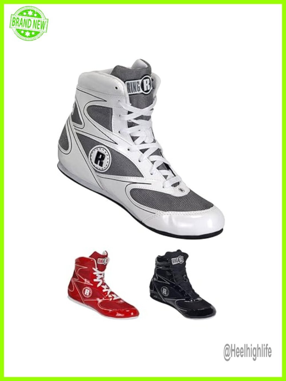 Ringside Undefeated Boxing Shoes Faux Leather Mesh High-Top Training